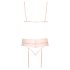 Beijável - Conjunto de lingerie rendada (rosa) - L/XL
