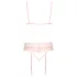 Kissable - conjunto de lingerie de renda - rosa - L/XL