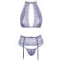 Beijável - conjunto de lingerie rendada (roxo) - L/XL