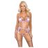 Kissable - lingerie rosa com bordado floral