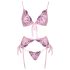 Kissable - lingerie rosa com bordado floral
