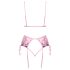 Kissable - lingerie rosa com bordado floral