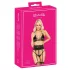 Kissable - conjunto de sutiã com cinta (preto) - L/XL