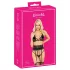 Kissable - conjunto de sutiã com cinta (preto) - L/XL