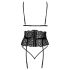 Kissable - Conjunto de sutiã com cinta (preto) - L/XL