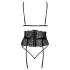 Kissable - conjunto de sutiã com cinta (preto) - L/XL