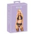 Kissable - Conjunto de sutiã de renda com colar preto