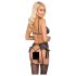 Beijável - conjunto de sutiã bordado rosa-lilás (preto) - L/XL