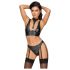 Cottelli Bondage - conjunto brilho com algemas (preto) - M