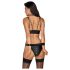 Cottelli Bondage - conjunto brilho com algemas (preto) - L
