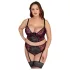 Cottelli Plus Size - conjunto de soutien ajustável (vermelho)