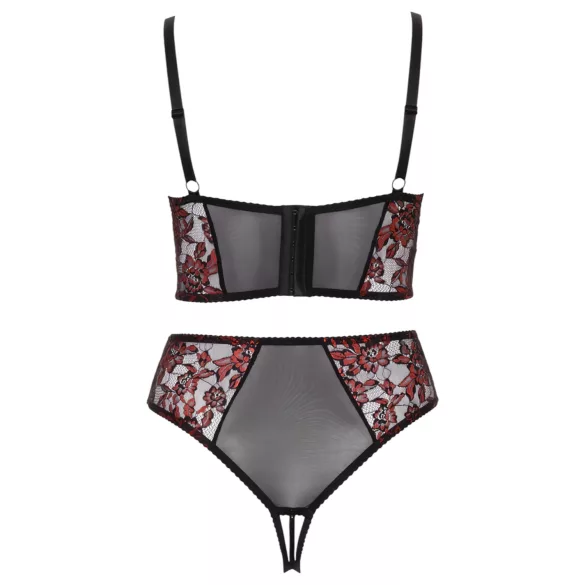 Cottelli Plus Size - conjunto de soutien ajustável (vermelho)