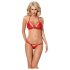 Conjunto de Soutien Rendado Obsessive 838-SET-3 com Alças (Vermelho) - L/XL