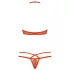 Obsessive - Conjunto de lingerie com sutiã rendado com tiras - vermelho - L/XL