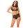 Conjunto Obsessive Elizenes - sutiã transparente com estampado (preto)