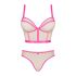 Conjunto Obsessive Nudelia - sutiã (natural-rosa) - Tamanho P/M
