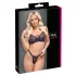 Cottelli Party - conjunto de lingerie com sutiã rendado - preto - 80B/M
