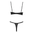 Cottelli Party - conjunto de lingerie com sutiã rendado - preto - 80C/M