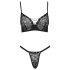 Cottelli Party - conjunto de sutiã com cadarços (preto) - 85C/L