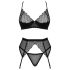 Conjunto Obsessive Chemeris - Sutiã com Cinta-liga (Preto) - XL/XXL