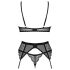 Conjunto Obsessive Chemeris - Sutiã com Cinta-liga (Preto) - XL/XXL