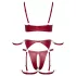 Cottelli Bondage - conjunto vermelho brilhante com algemas