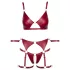 Cottelli Bondage - conjunto vermelho brilhante com algemas - M