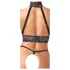 Abierta Fina - conjunto lingerie aberta com correntes - preto - L