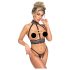 Abierta Fina - Conjunto aberto c/correntes (preto) - XL
