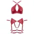 Cottelli Bondage - conjunto de sutiã com tiras cruzadas - vermelho