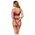 Cottelli Bondage - conjunto de sutiã com tiras cruzadas - vermelho - M