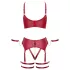 Cottelli Bondage - conjunto de sutiã com tiras cruzadas - vermelho - M