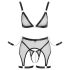 Cottelli Bondage - Conjunto Transparente com Correntes (Preto) - M