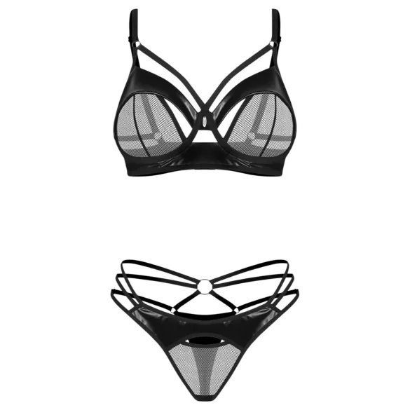 Obsessive Dominna - conjunto de lingerie com sutiã de tiras - preto - L/XL