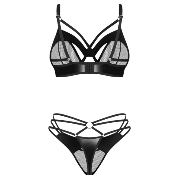 Obsessive Dominna - conjunto de lingerie com sutiã de tiras - preto - L/XL