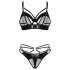 Obsessive Dominna - conjunto de lingerie com sutiã de tiras - preto - L/XL