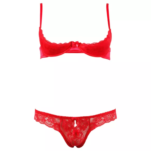 Cottelli - conjunto lingerie com sutiã levantador - renda preta