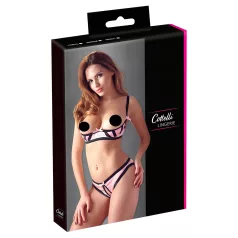 Cottelli - conjunto lingerie com sutiã levantador listrado