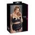 Cottelli Plus Size - sutiã com tiras e anel - preto