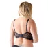 Cottelli Plus Size - sutiã com tiras e anel - preto