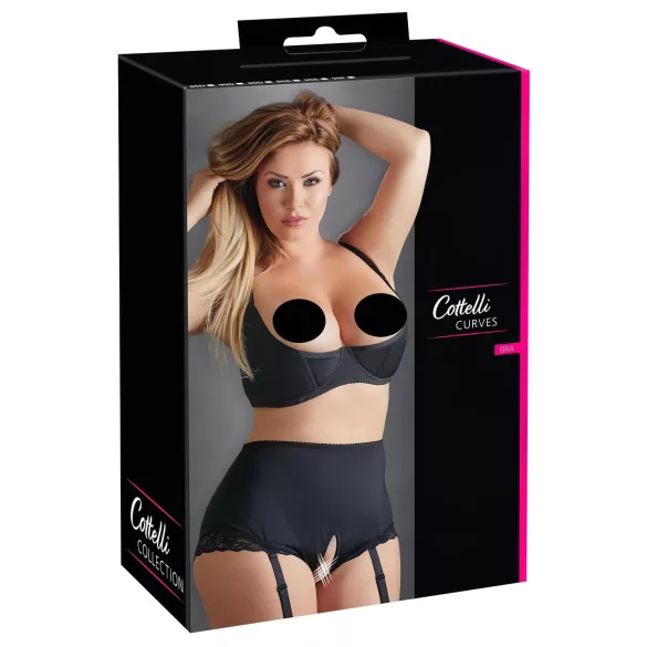 Cottelli Plus Size - sutiã meia-taça com aro - preto - 95F