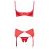 Cottelli - Conjunto aberto coração para busto (vermelho) - 80C/M