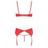 Cottelli - Conjunto aberto coração para busto (vermelho) - 80C/M