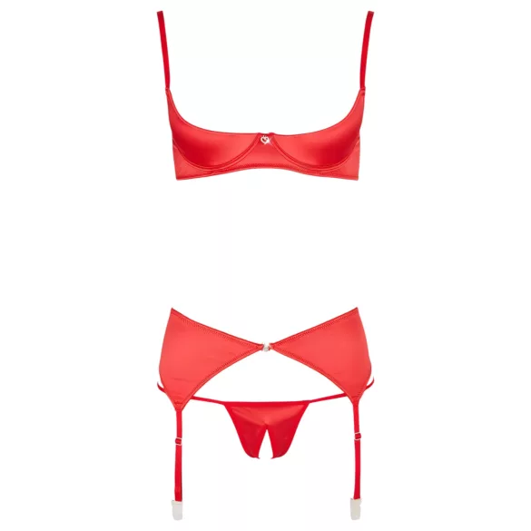 Cottelli - conjunto com sutiã aberto e coração - vermelho - 85C/L