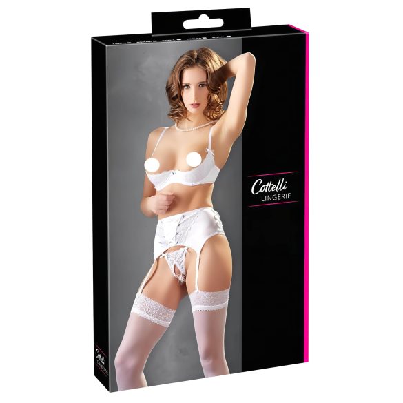 Cottelli - Conjunto levantador rendado com laço (branco) - 80B/M
