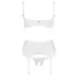Cottelli - conjunto de sutiã meia-taça rendado com amarração - branco - 80B/M