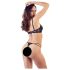 Cottelli - elevador de seios com argolas e tanga (preto) - 85B/L