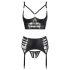 Conjunto rendas cativantes Abierta Fina (preto)
