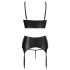 Conjunto rendas cativantes Abierta Fina (preto)