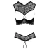 Cottelli - conjunto lingerie com soutien aberto - preto - 85B/L